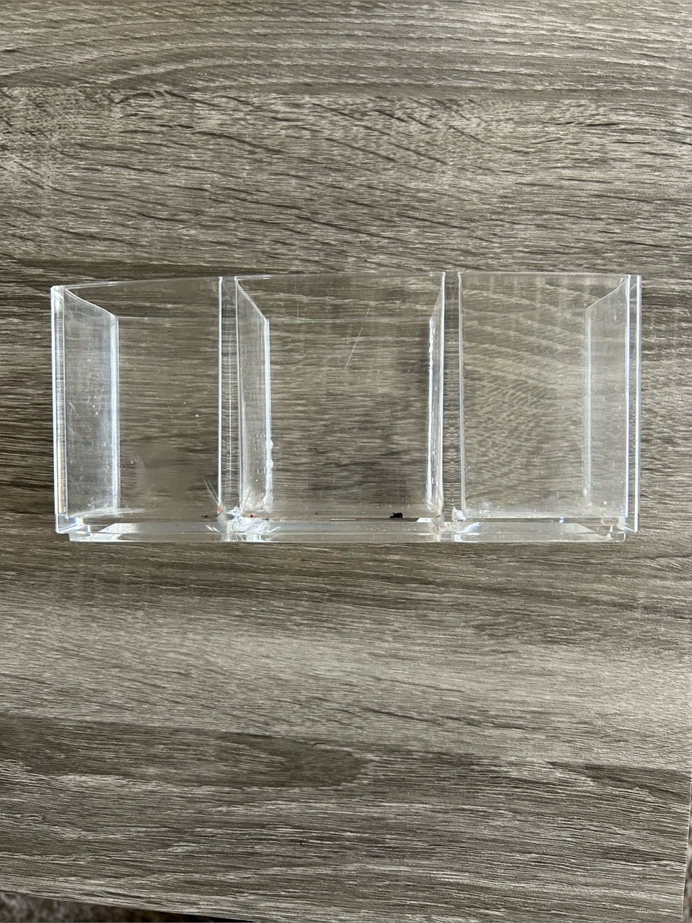 Clear Acrylic 3-Compartment Organizer